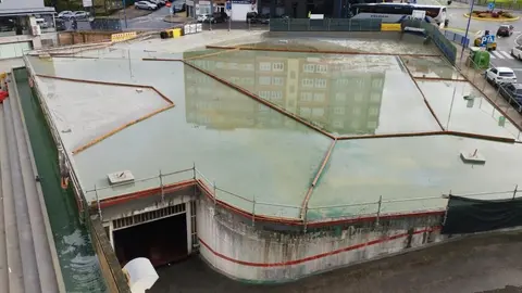 A praza de Galiza, en obras