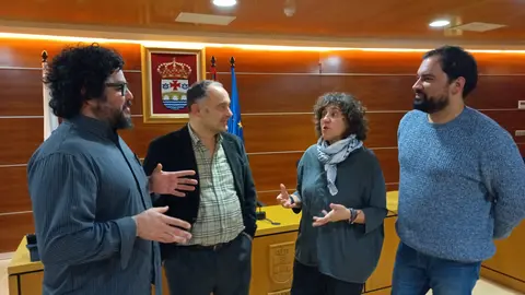 Os concelleiros do BNG no Sal&oacute;n de Plenos
