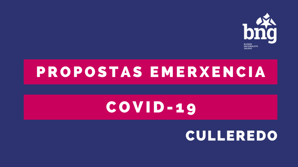 Propostas de emerxencia sobre o coronavirus
