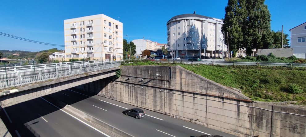 Autoestrada AP-9 ao seu paso por Vilaboa