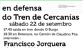 Acto en defensa do tren de cercanías