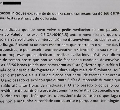 resposta da Valedora do Pobo &aacute;s denuncias por ru&iacute;dos nas festas