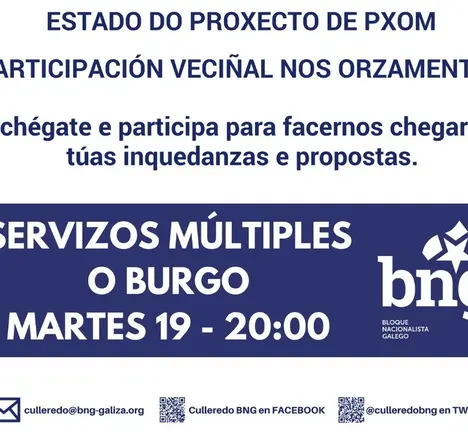 asemblea aberta sobre o PXOM no Burgo