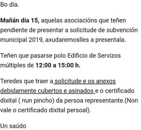 mensaxe asociaci&oacute;ns